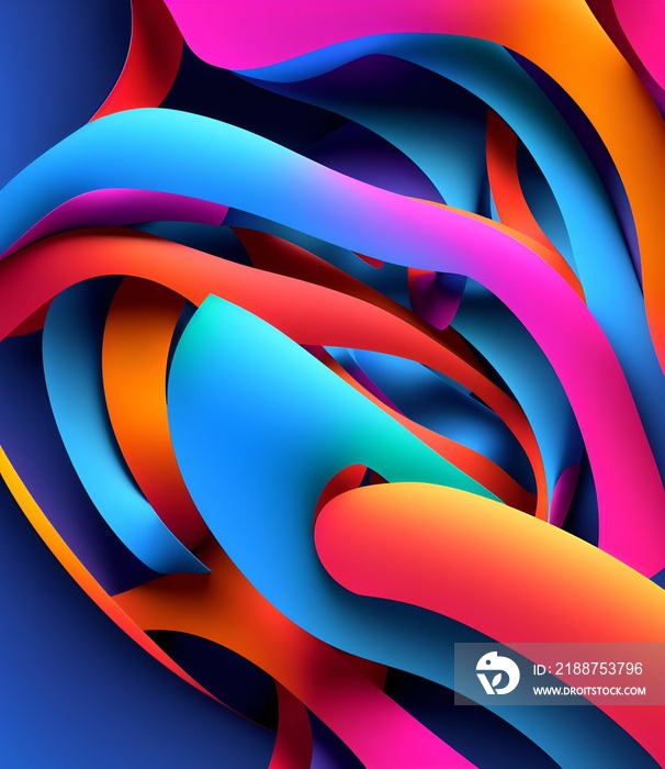 Photo of a vibrant abstract background with flowing curves and vivid colors