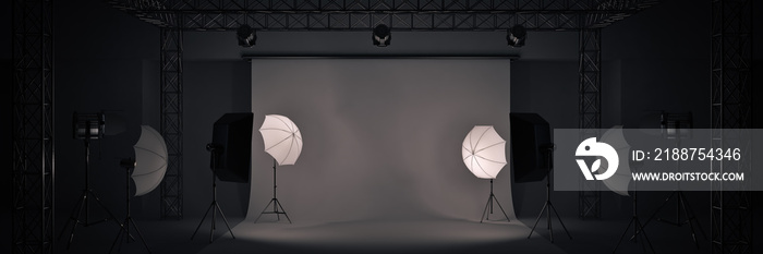 photo studio. 3d rendering