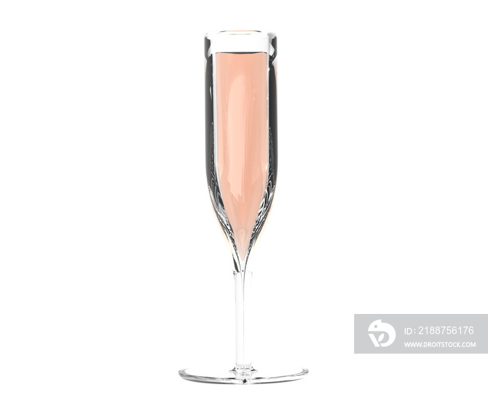 glass of champagne isolated