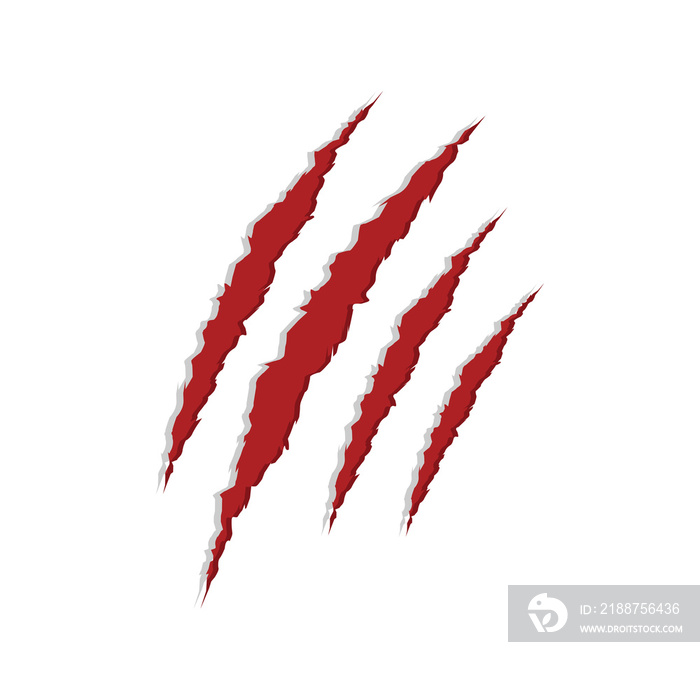 Animal Claw scratches icon. Claw scratches symbol. Cat tiger scratches scratches sign. Transparent background. Claw scratches PNG