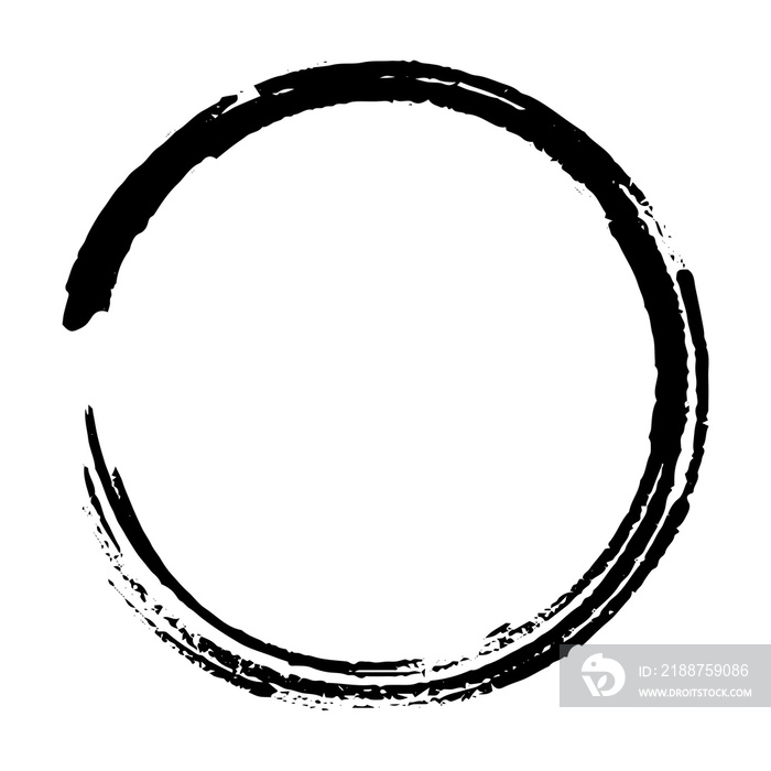 Enso Zen Circle Brush Vector Illustration