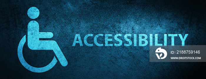 Accessibility Disabled Handicap icon Special Blue Banner Background