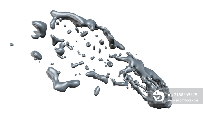 Liquid splash design element abstract 3D