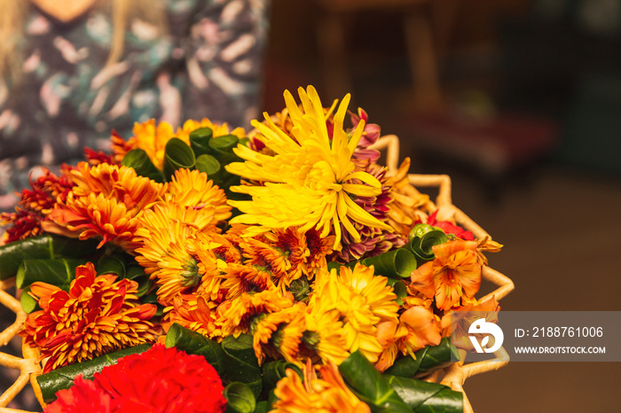 Boquet of chrysanthamum flowers