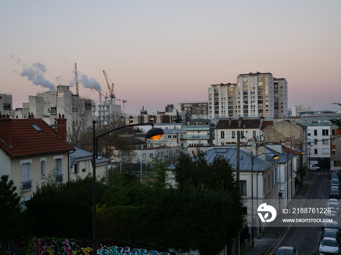 A view on Ivry sur Seine a city in the south of Paris.