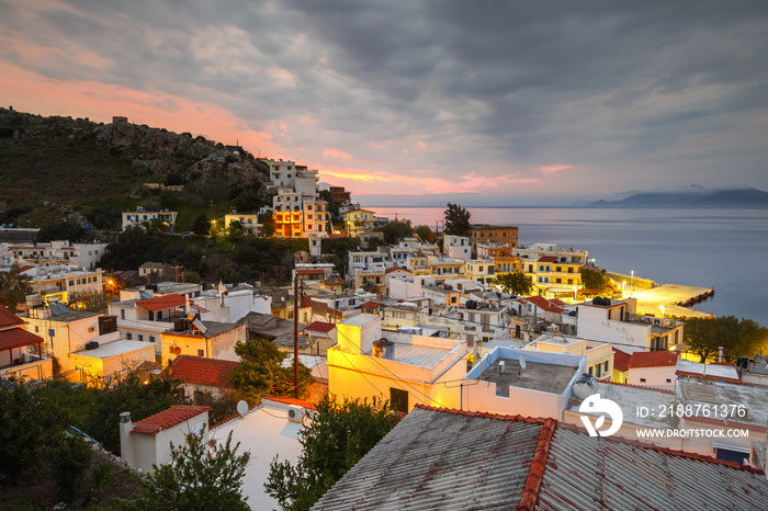 Agios Kirikos village on Ikaria island in Greece.