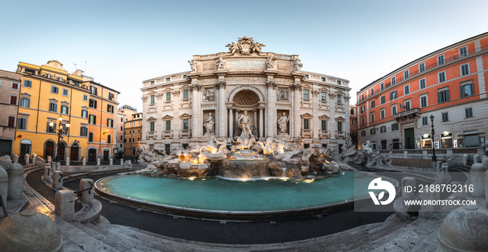 View of Fontana di Trevi fountain, in Roma, Lazio, Italy..