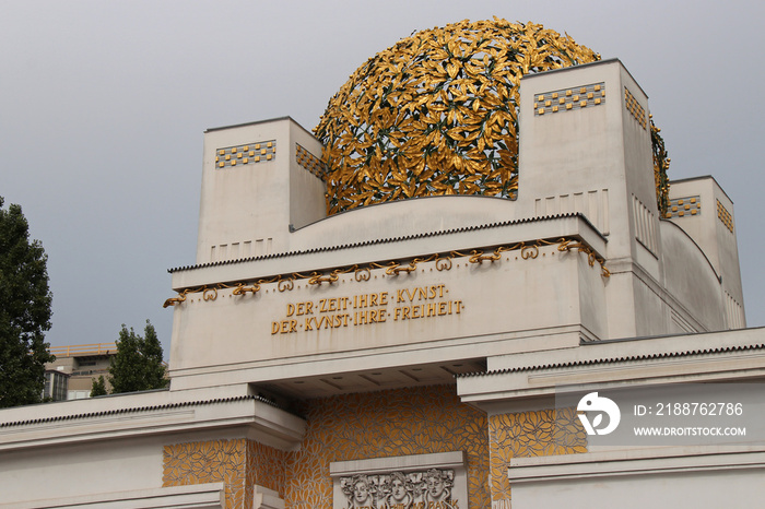 art nouveau building (secession palace) in vienna (austria)