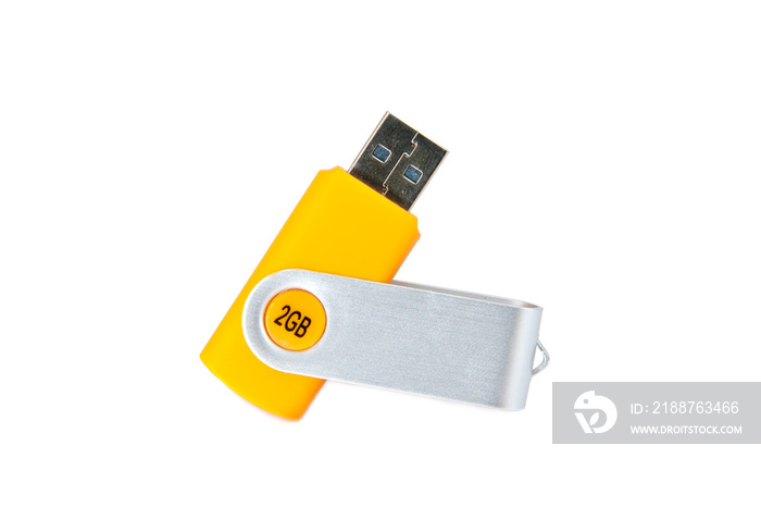 usb flash drive isolated on white