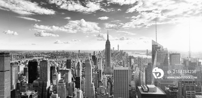 View of Manhattan from the skyscraper’s observation deck. New York.