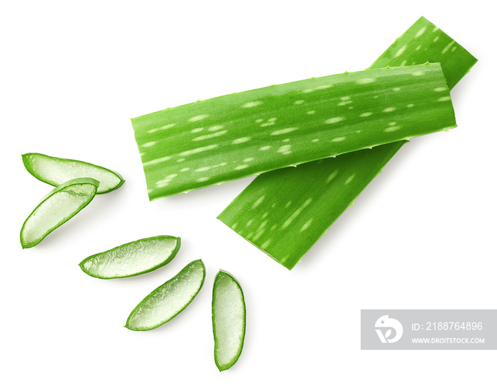 Fresh sliced Aloe Vera leaf