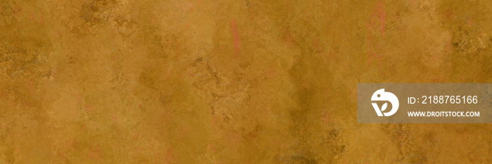 Grunge light rusty iron brown marble or old gold texture, clay stains and spatter and historic shabby ground design, retro orange faint and drips and empty speckled wall. Old solid marbled material