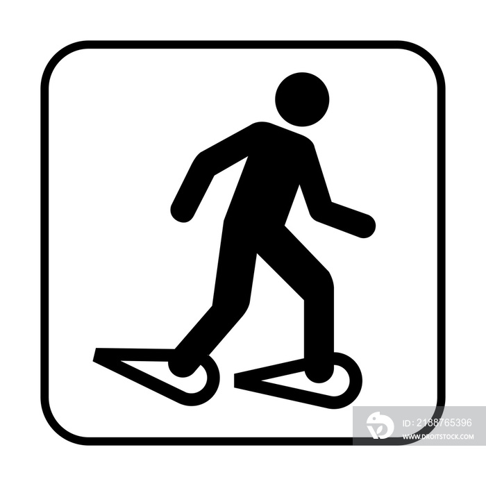 Snowshoeing symbol icon