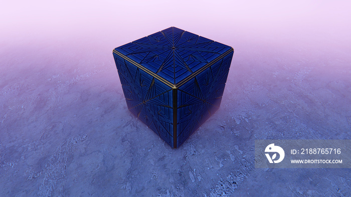 Black Pandoras box 3d rendering