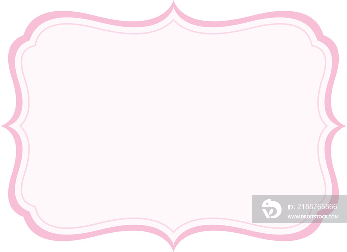 pink ornate frame border, tag label clip art, png with transparent background