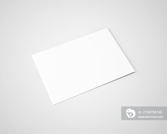 A6 Invitation Card Postcard White Blank Mockup