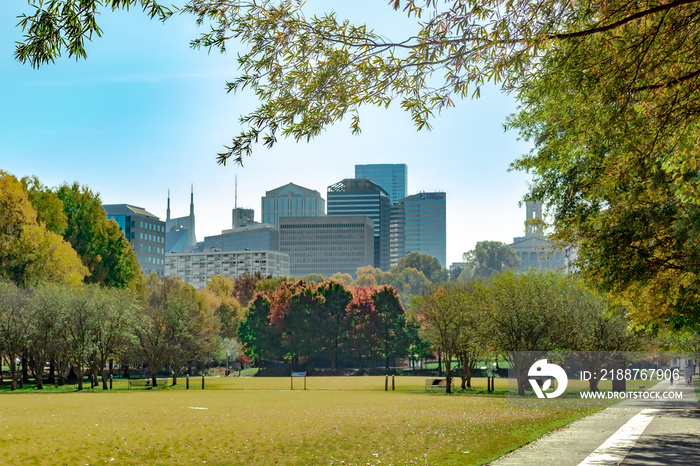 View of downtown Nashville from Capitol State City Park