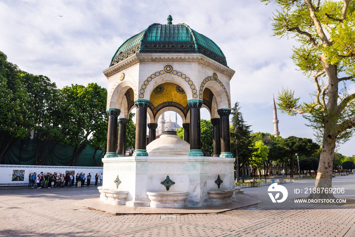 Fountain of Kaiser Wilhelm II, Hippodrome Square, Istanbul, Turkey, Eastern Europe