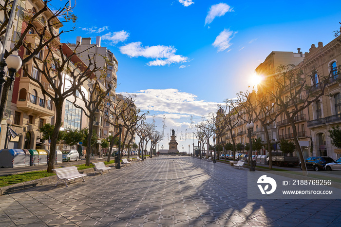 Rambla Nova in Tarragona of Catalonia