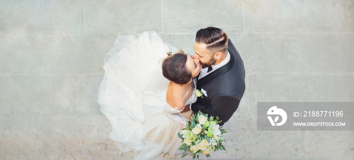 beautiful wedding couple kissing. marriage event.