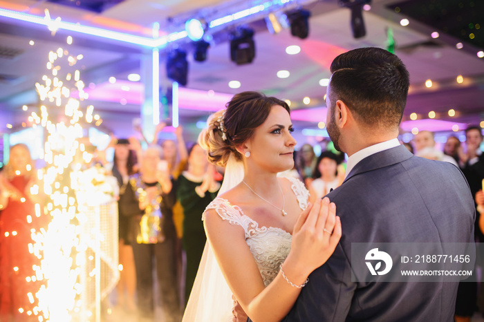 bride and groom dance the first dance