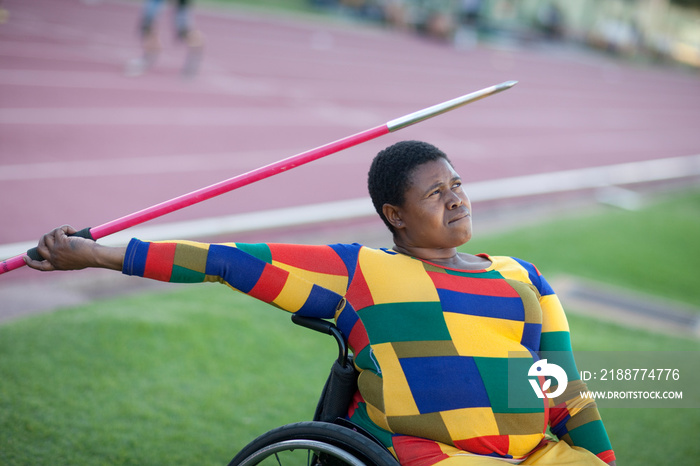 Wheelchair javelin thrower