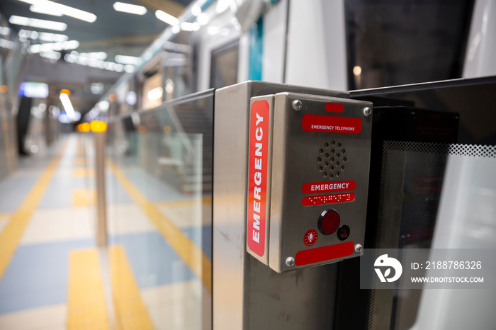 Emergency telephone subway