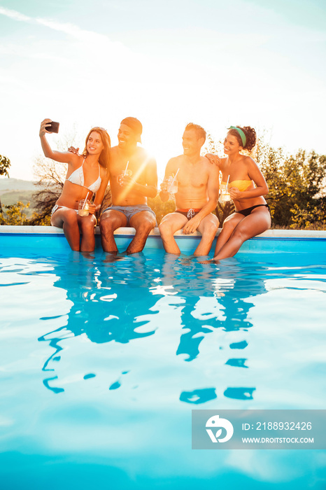 Poolside selfies