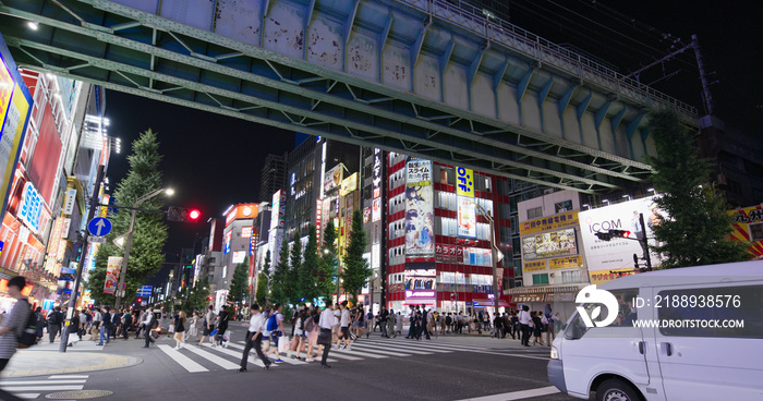 Tokyo city, Akihabara district at night