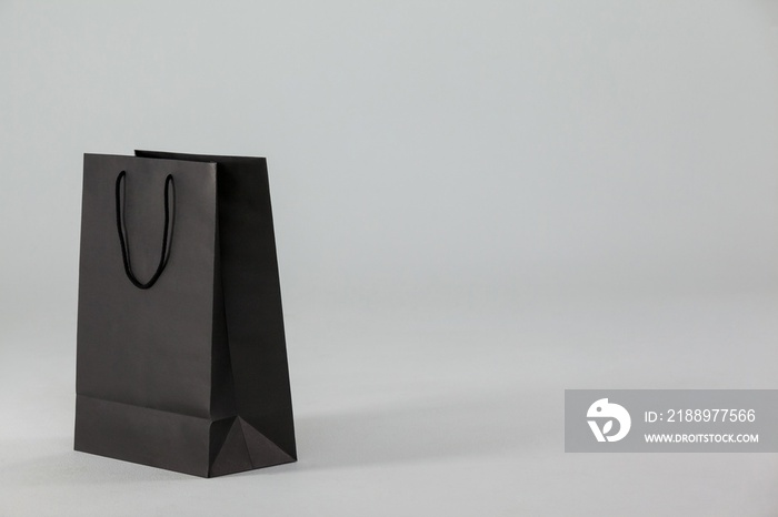 Black paper shopping bag