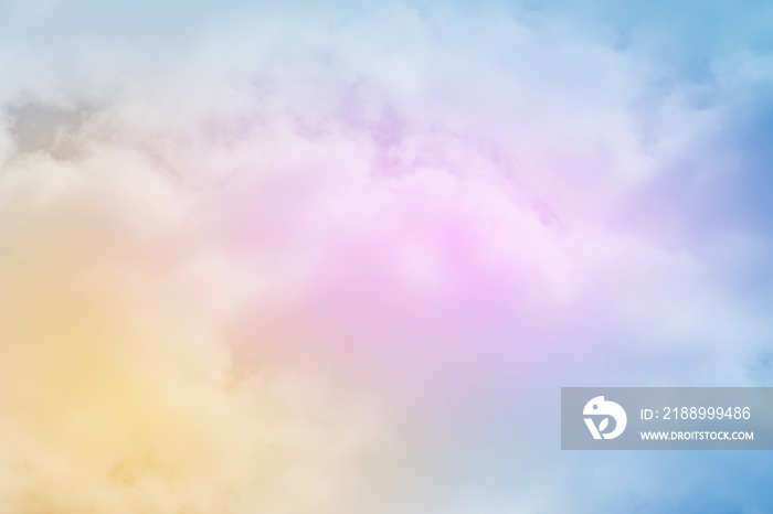 fantastic cloudy sky with pastel gradient color , nature abstract background