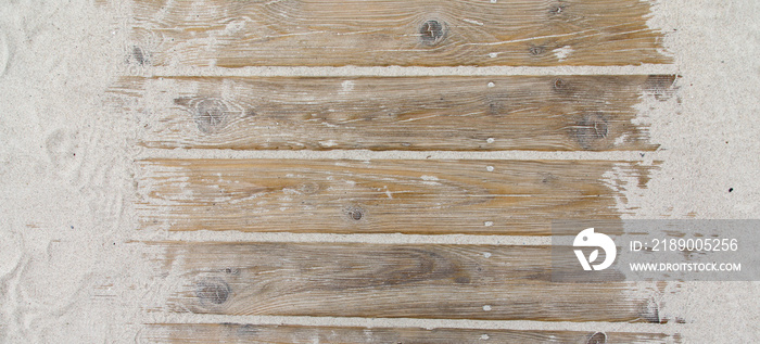 Sandy wooden boardwalk panels texture surface