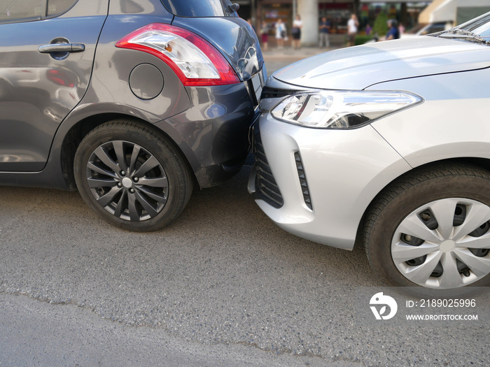 car crash accident on the road