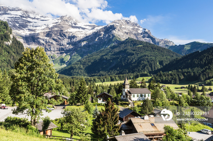 The Diablerets village in Canton Vaud in Switzerland.