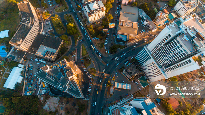 aerial view of the haven of peace, city of Dar es Salaam