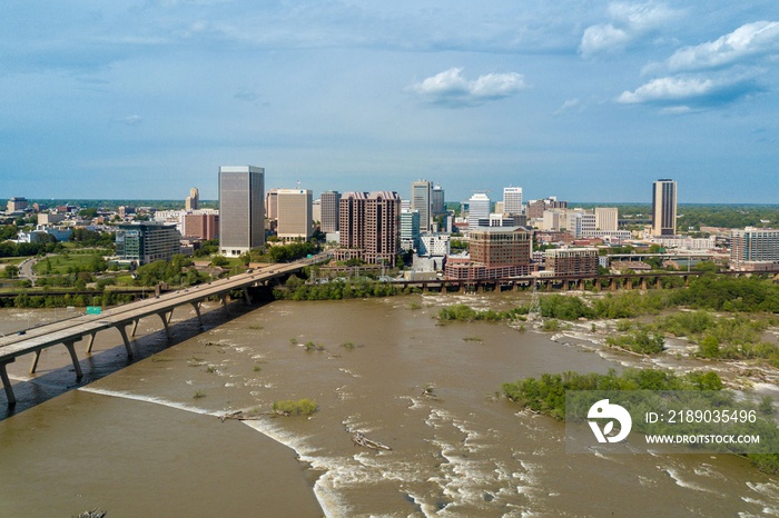 Richmond Virginia Skyline - James River