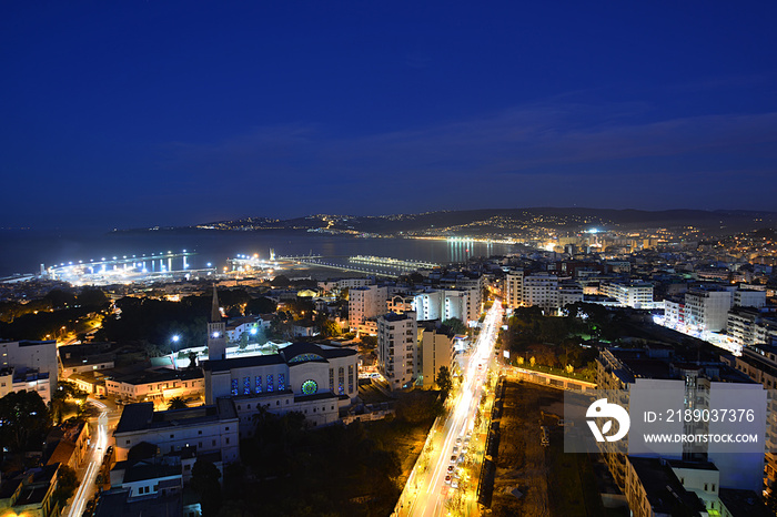 Tangier city center in Morocco. Tangier is a major city in northern Morocco. Tangier located on the 