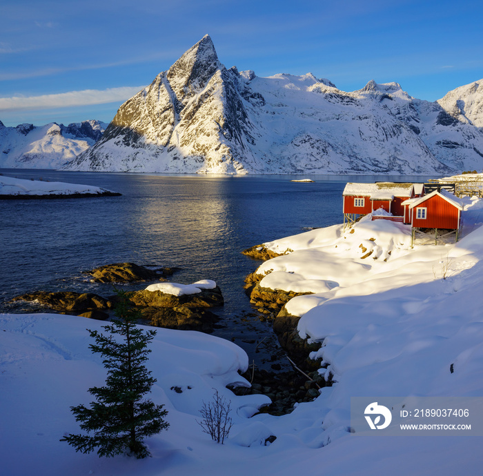 Hamnoy village in winter seasons, Lofoten Islands, Norway