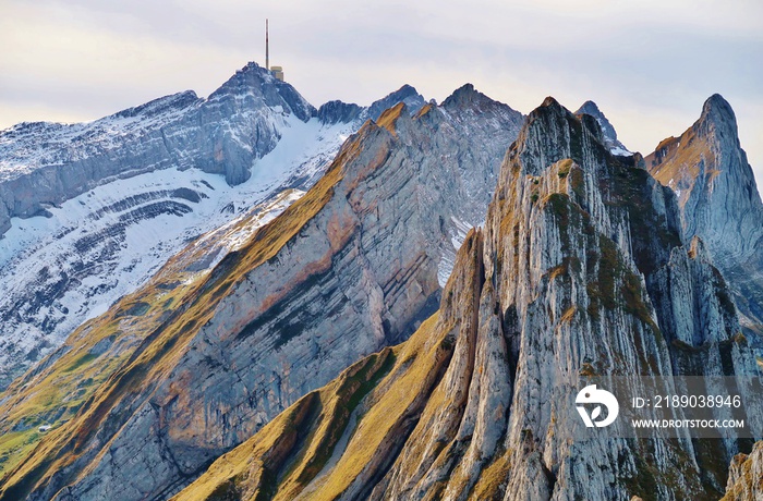 Säntis-Gipfel, Alpstein, Gebirge, Ostschweiz