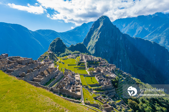 A view of Machu Pichu ruins, Peru