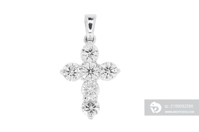 Catholic cross with diamonds