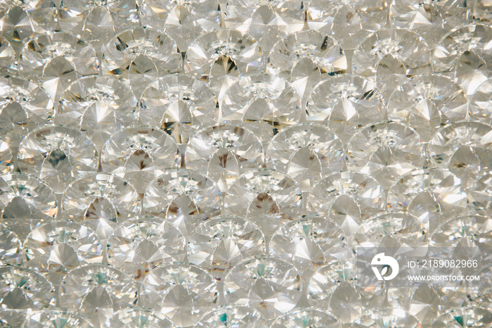 Beautiful shiny diamonds swarovski crystal background. Luxury, wealth. Cover pattern. Macro photo, c