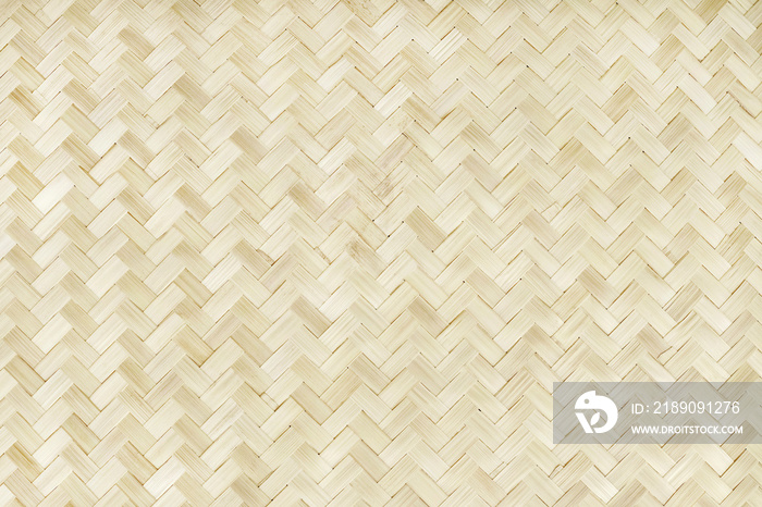 Old bamboo weaving pattern, woven rattan mat texture for background and design art work.