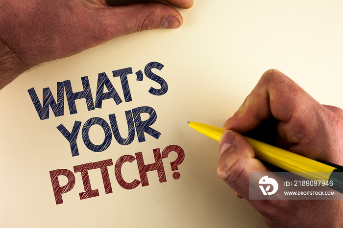 Word writing text What Is Your Pitch Question.Present proposal Introduction Pro的商业概念