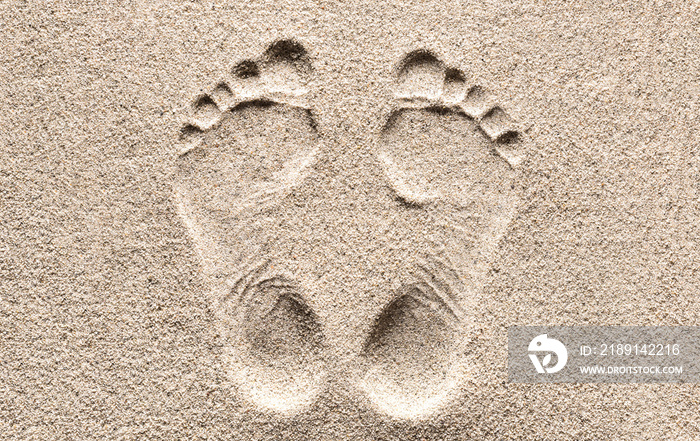 Print. Footprint in the Sand.