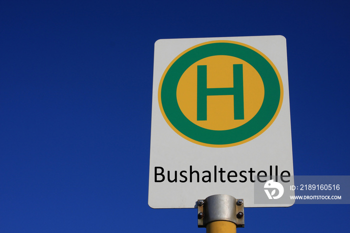 Haltestellenschild Bushaltestelle