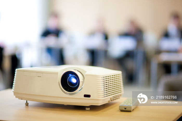 video projector in meeting room