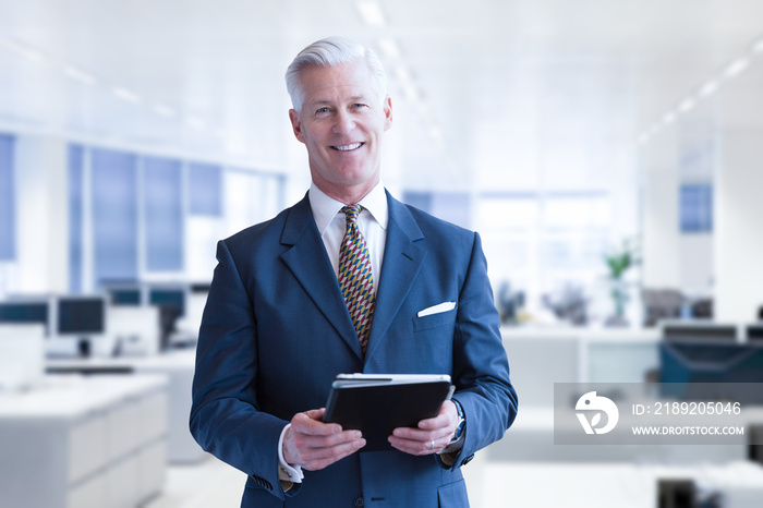 Senior businessman in his office