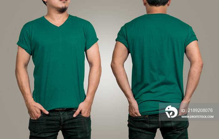 T-shirt mockup, designer concept, front and back side