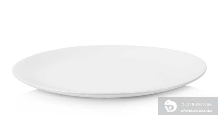 white plate isolate on white background